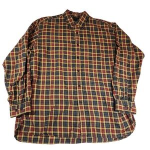 J. Crew Mens Long Sleeve Button Down L Plaid Shirt